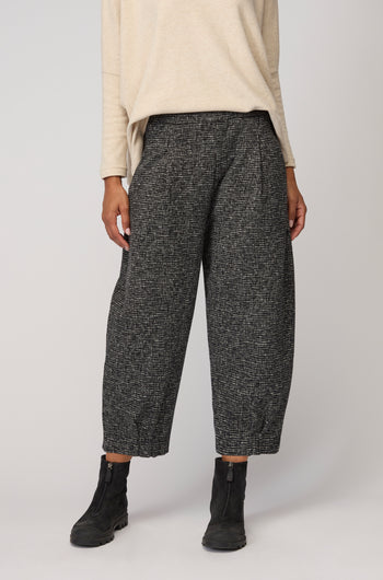 Bianco Jersey Check Trouser