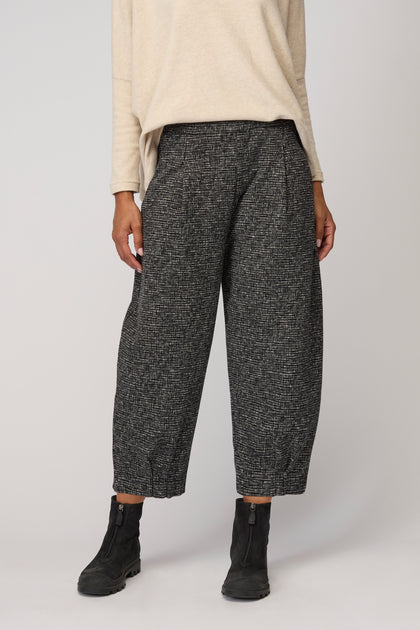 Bianco Jersey Check Trouser