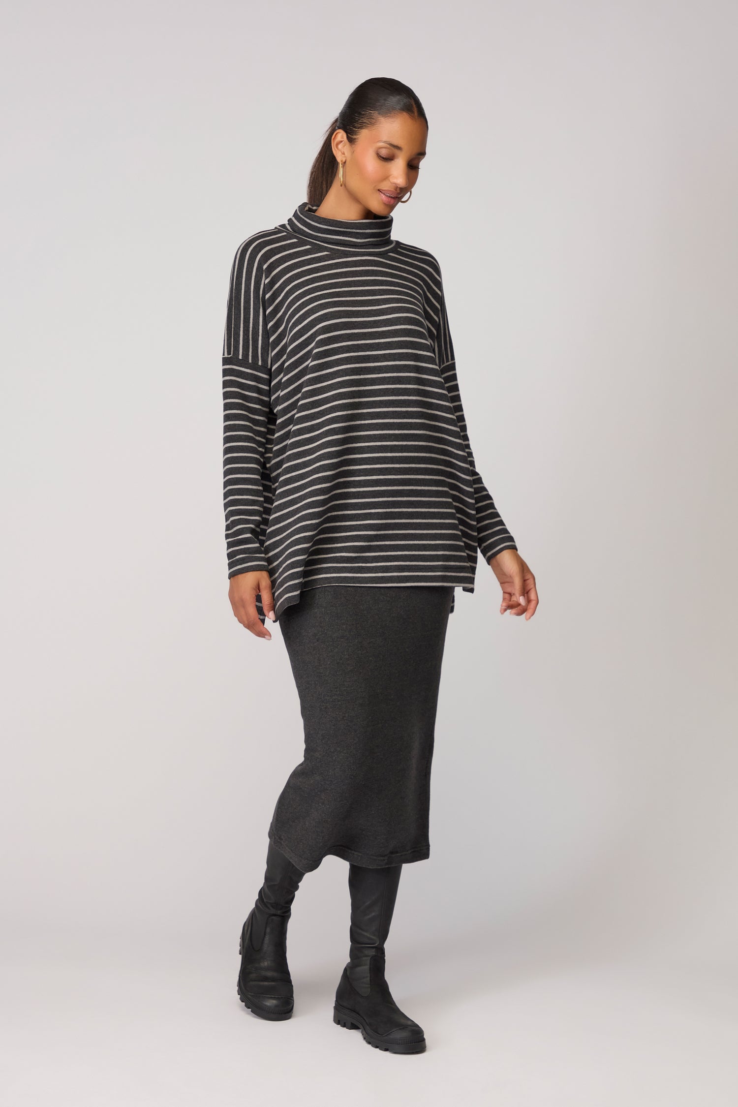 Martis Scoop Neck Fine Stripe Top