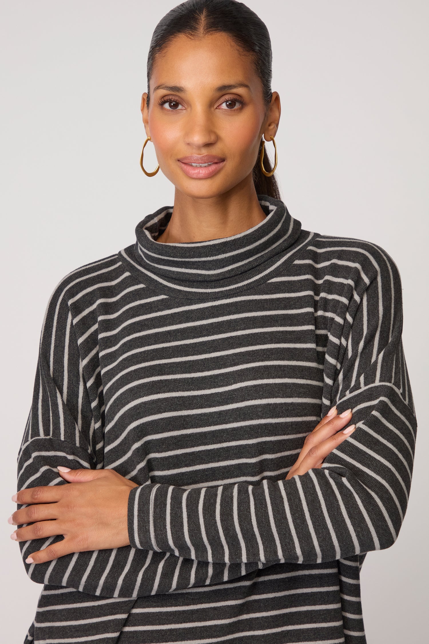 Martis Scoop Neck Fine Stripe Top