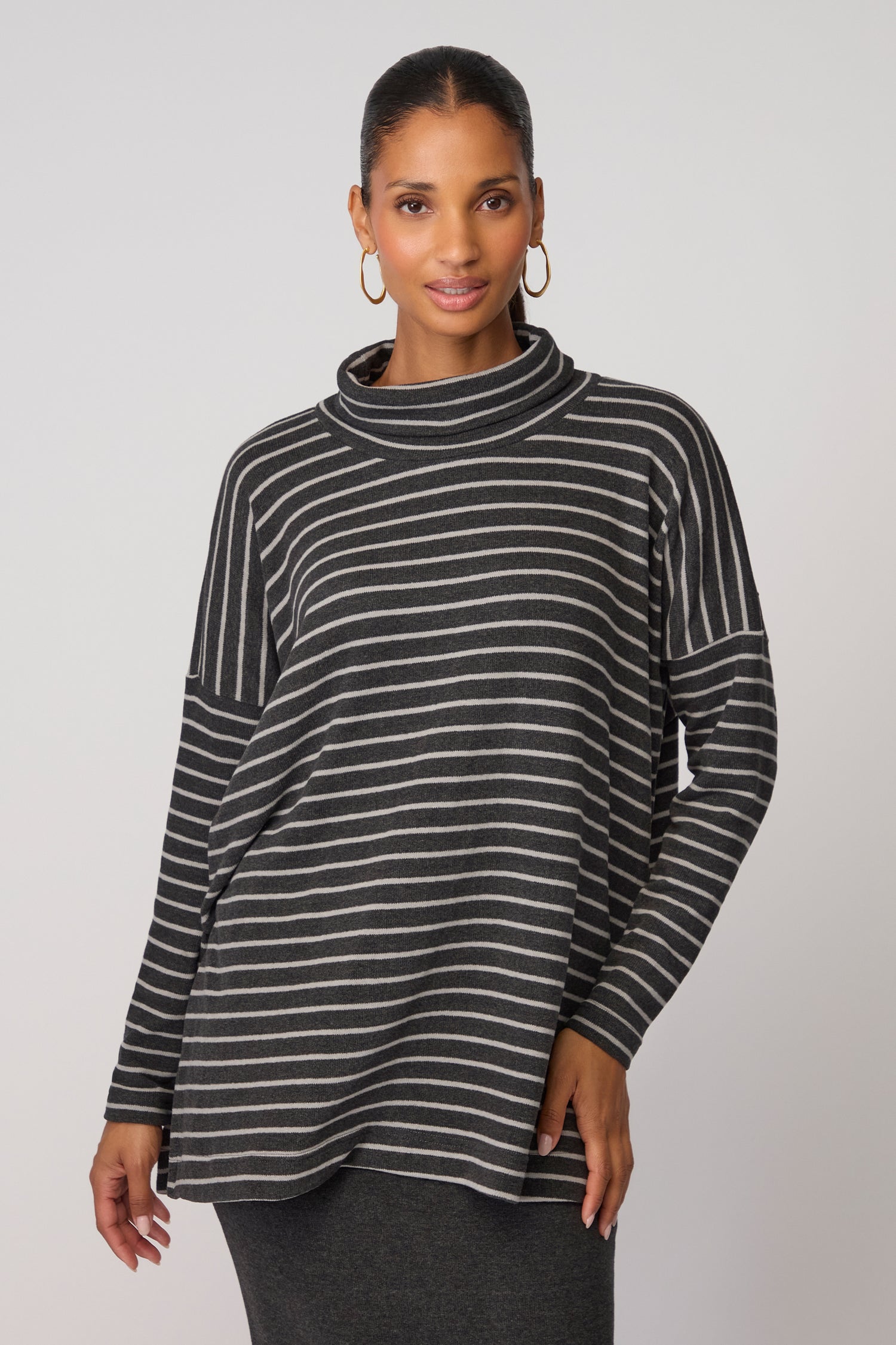 Martis Scoop Neck Fine Stripe Top