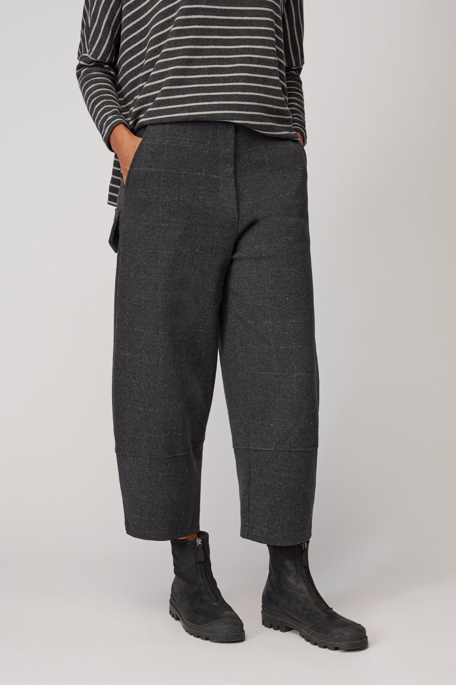 Mira Check Jersey Pocket Trouser