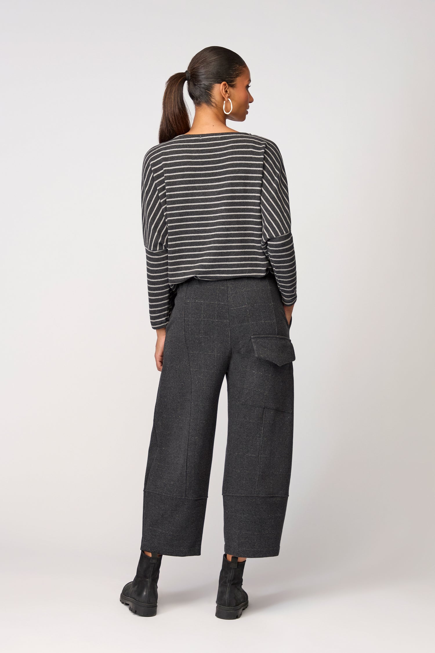 Mira Check Jersey Pocket Trouser
