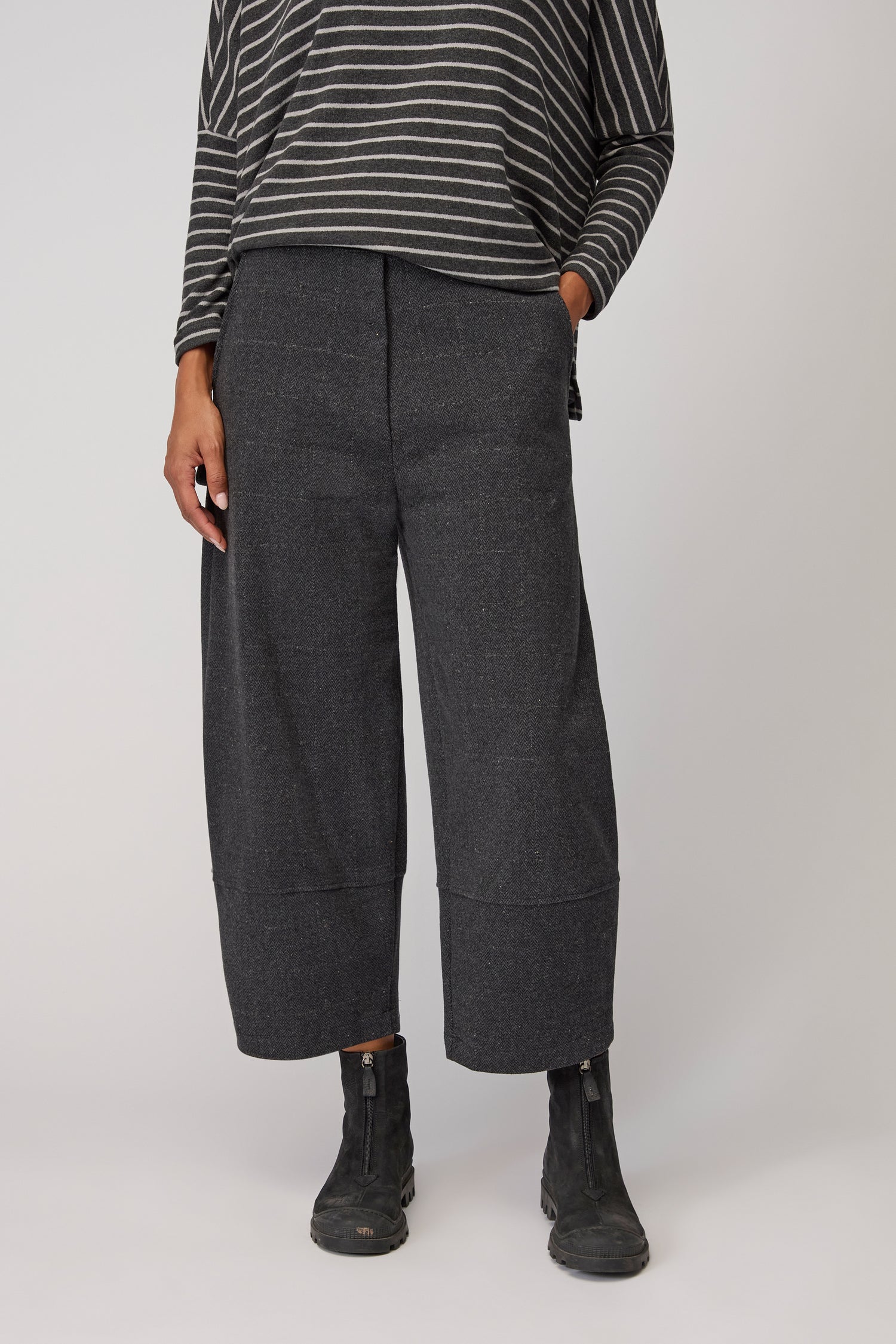 Mira Check Jersey Pocket Trouser