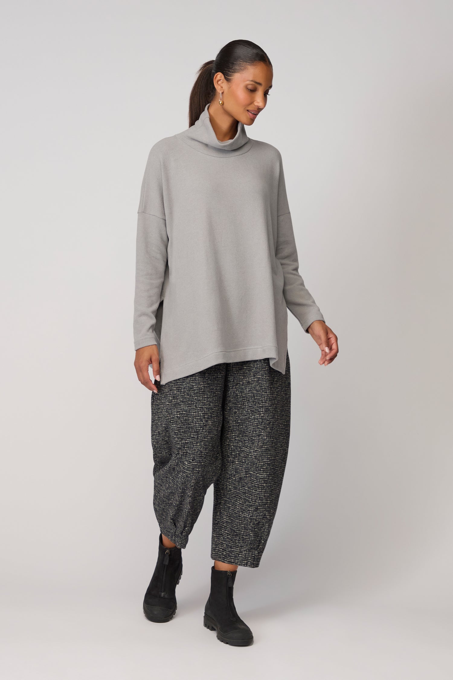 Zita Roll Neck Soft Jersey Tunic