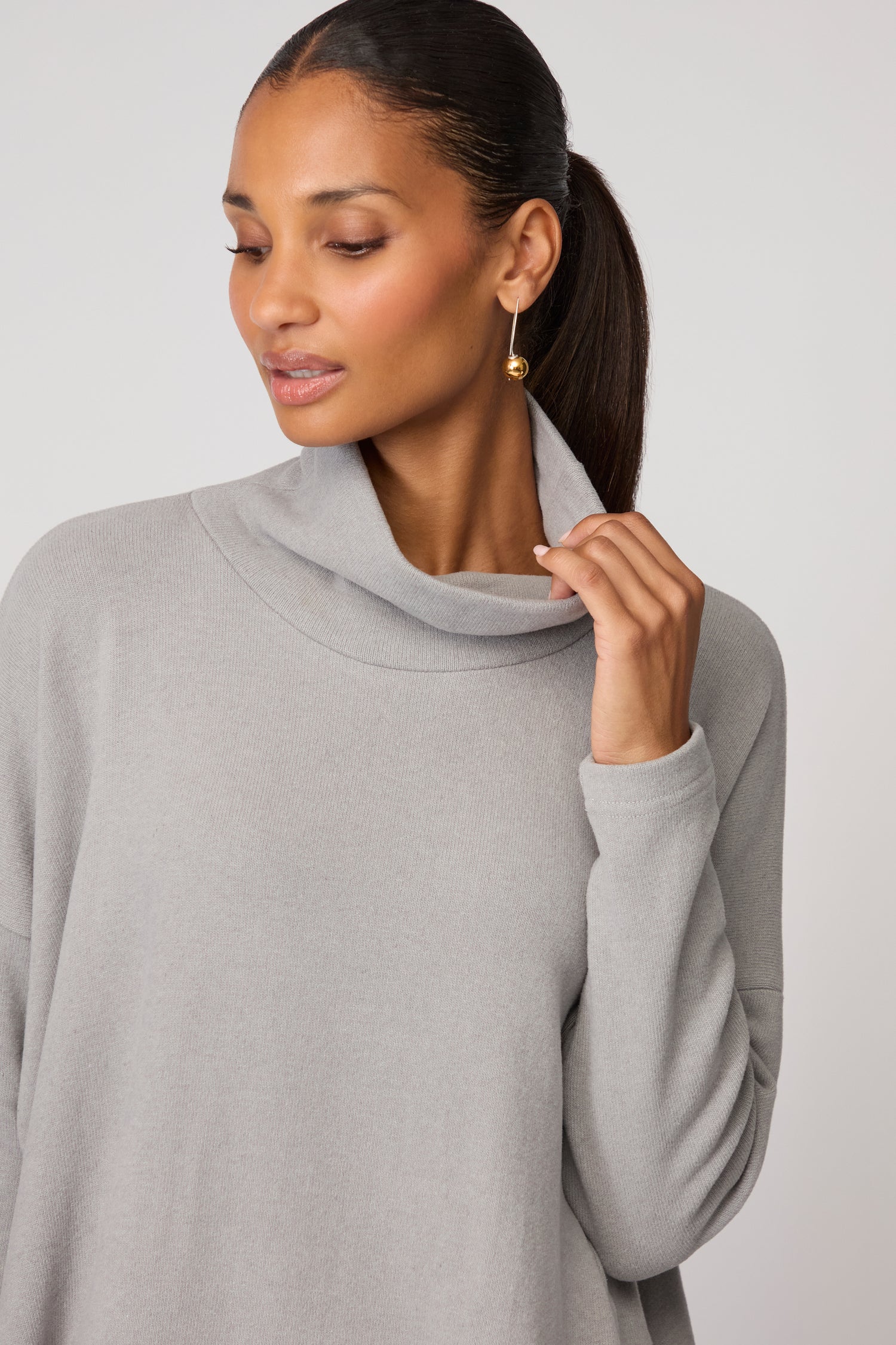 Zita Roll Neck Soft Jersey Tunic