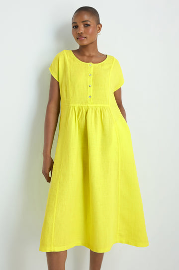 chinese dress ladies Zadie Dress in Lemon