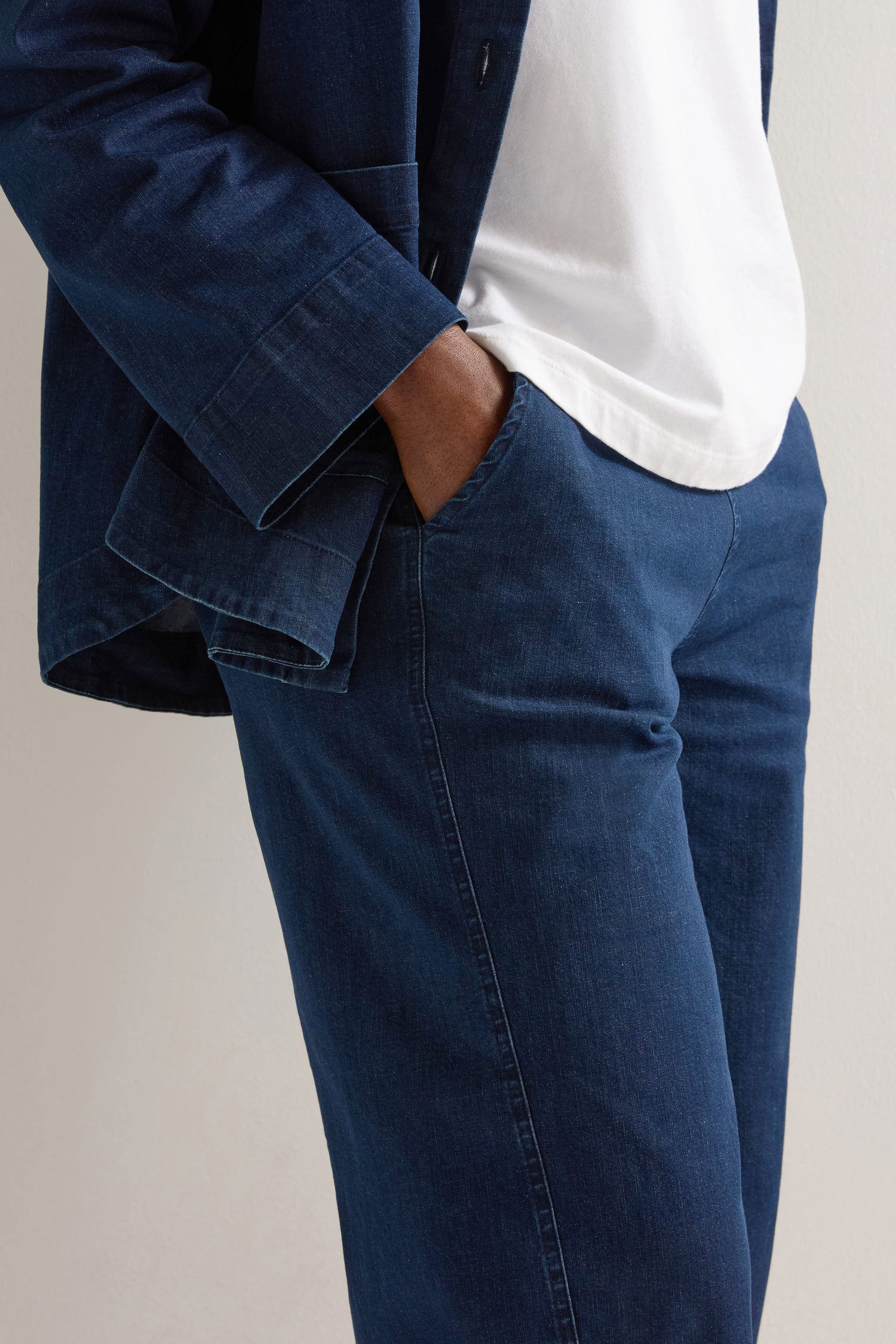 Stretch Denim Bubble Trouser