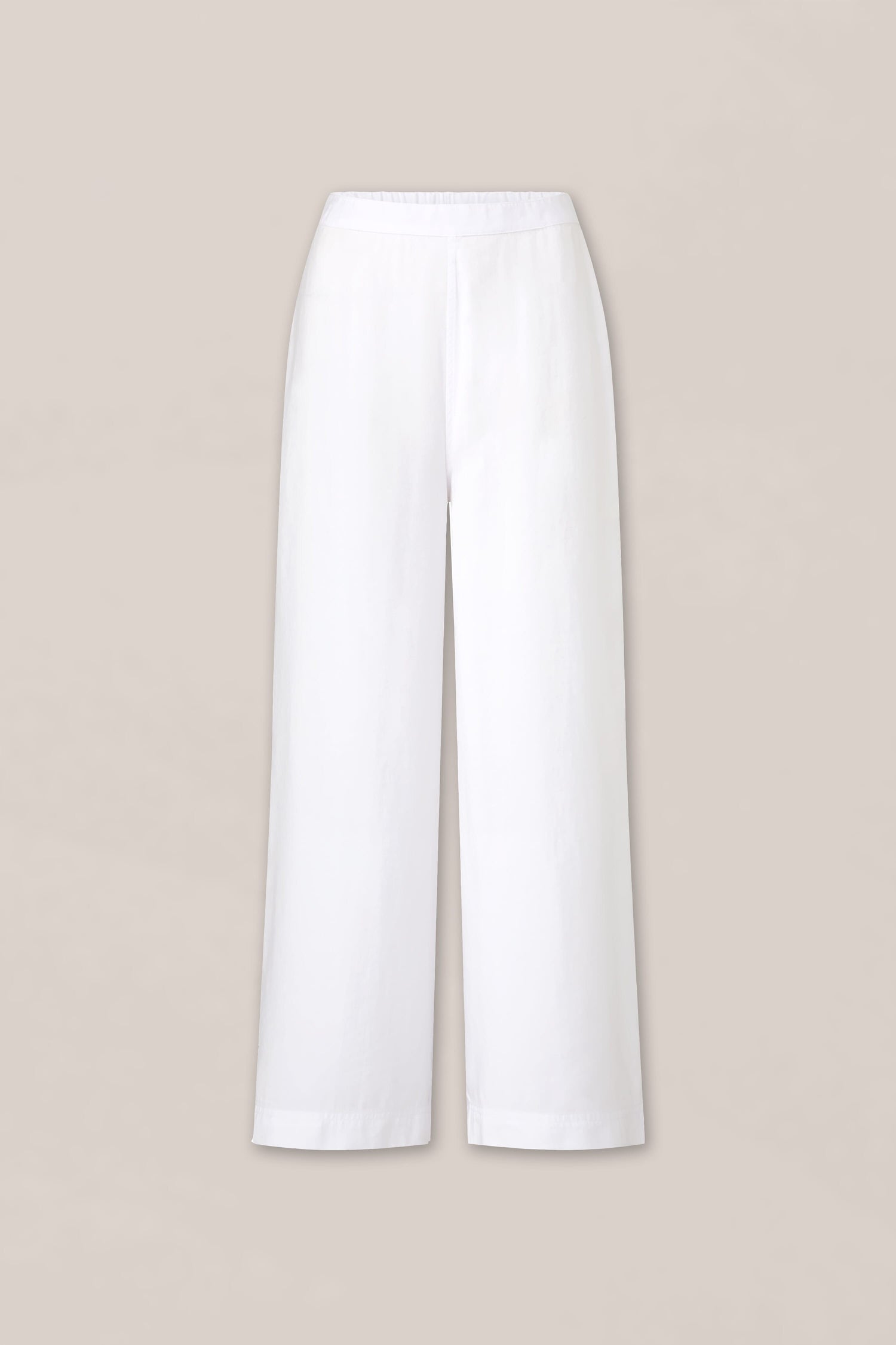 Soft Tencel Wide Trousers made of TENCEL LYOCELL fabric with an elasticated waistband, showcased against a white background.