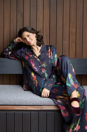 Winter Floral Wide Trouser