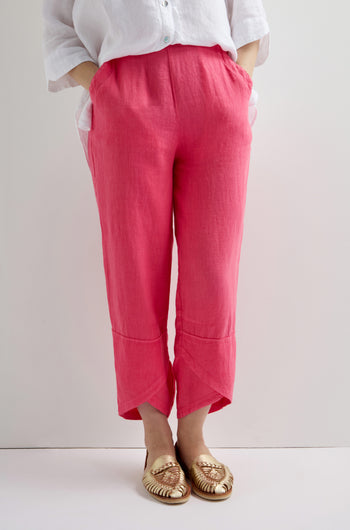 Linen Tulip Hem Bubble Trouser