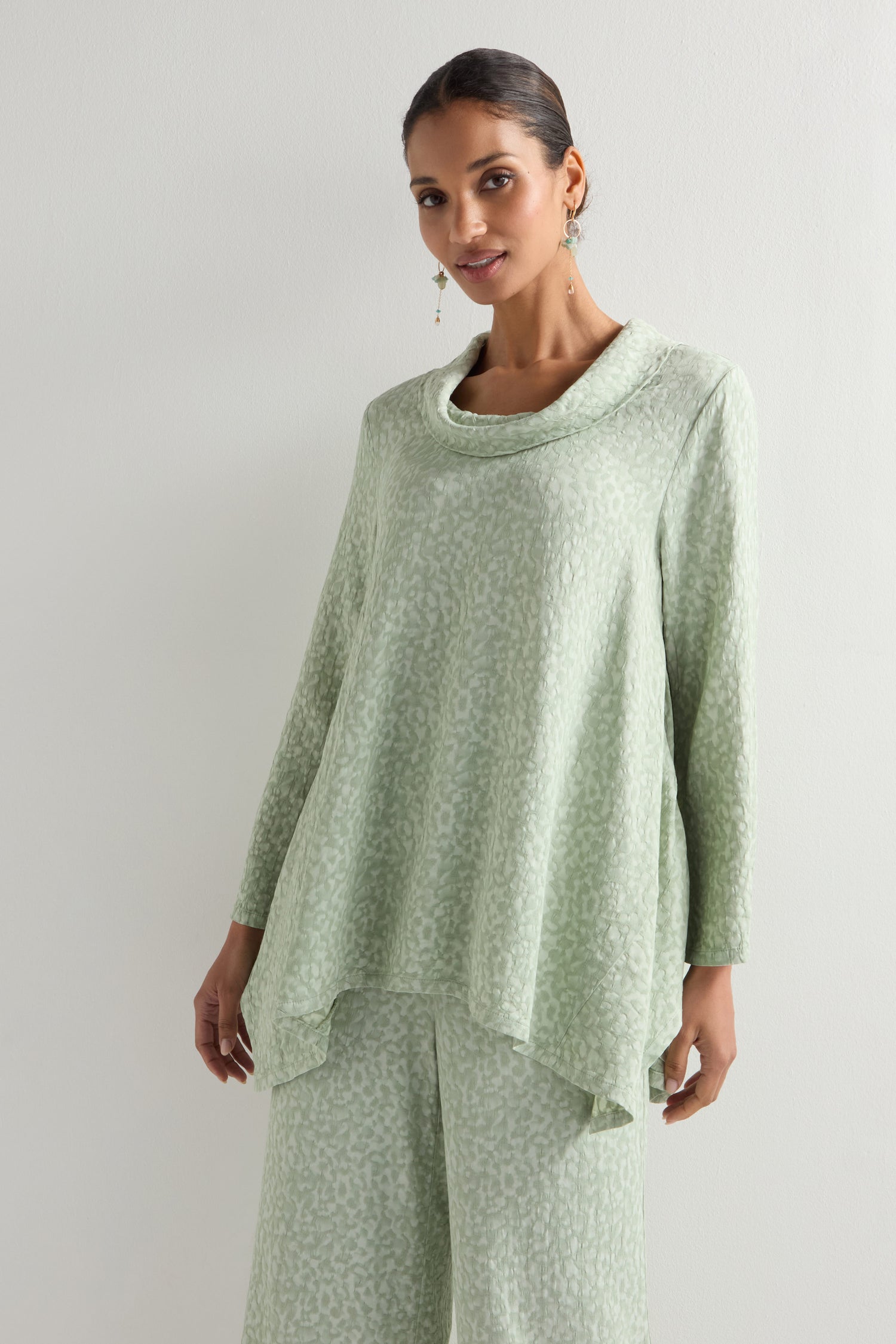 Abstract Textured Jacquard Tunic