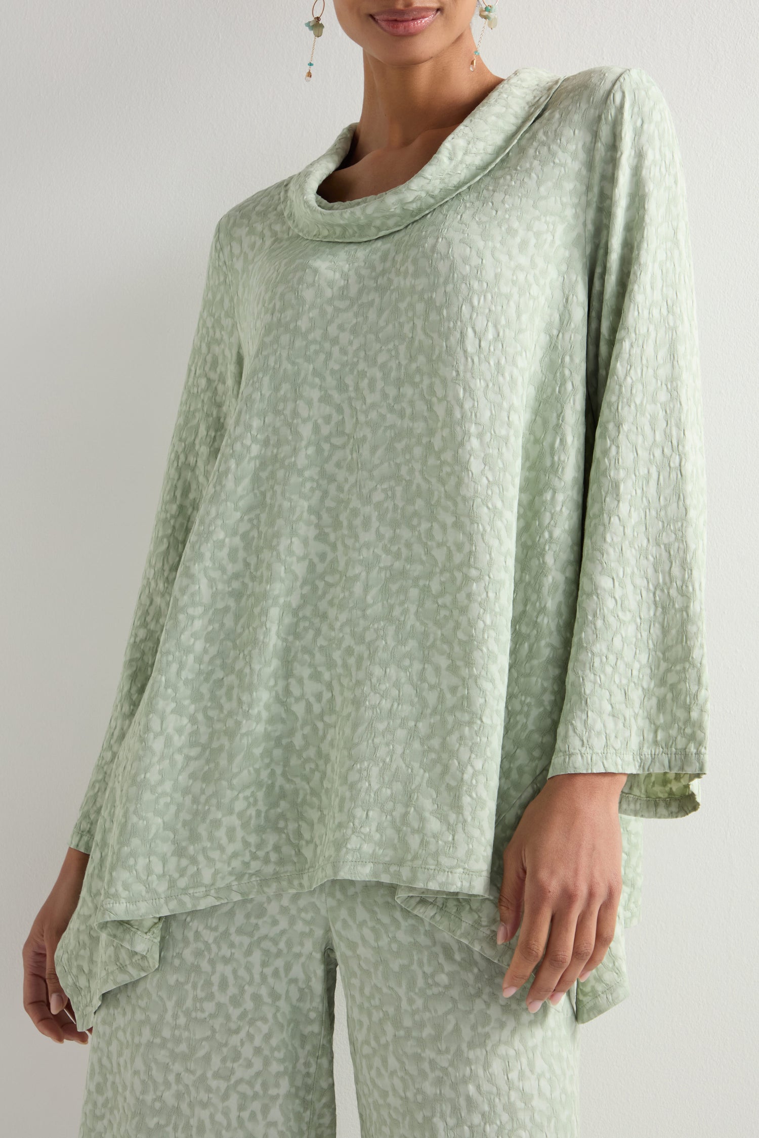 Abstract Textured Jacquard Tunic