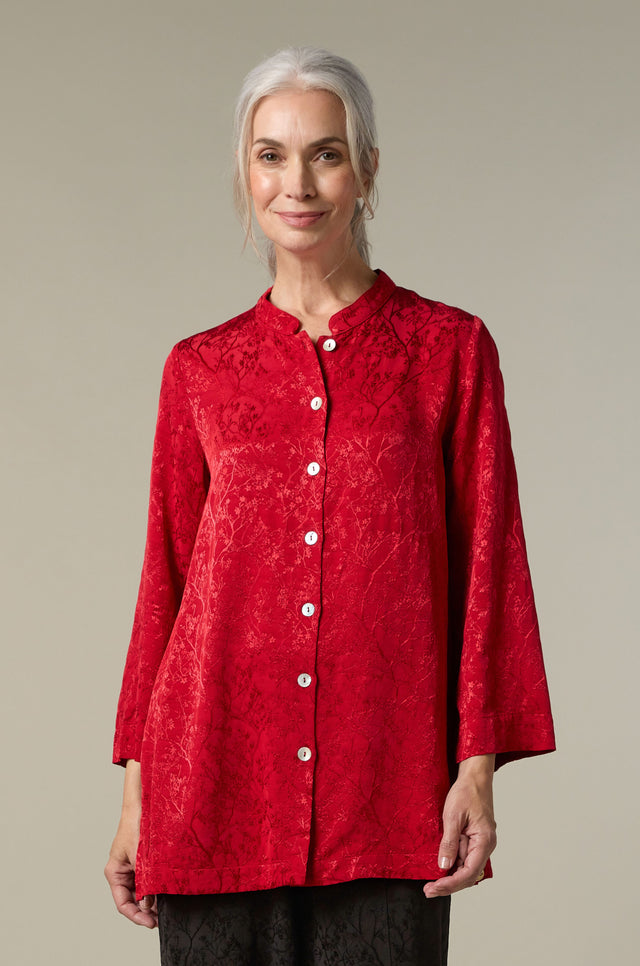 Jacquard Blossom Shirt – Sahara