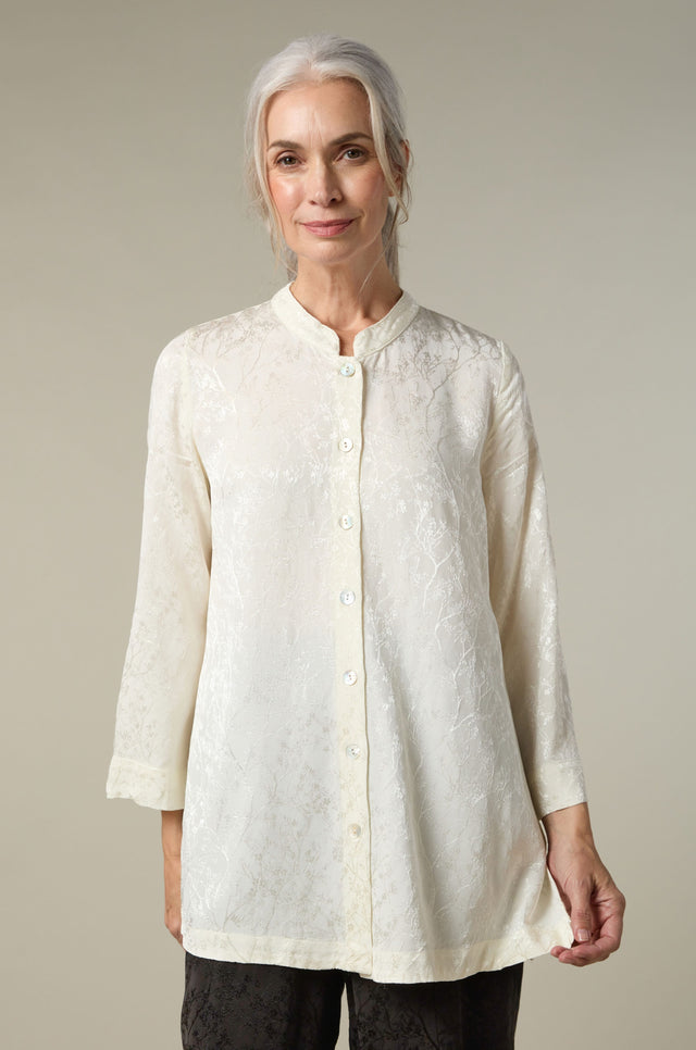 Jacquard Blossom Shirt – Sahara