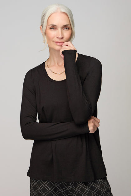 Viscose Jersey Scoop Neck Top