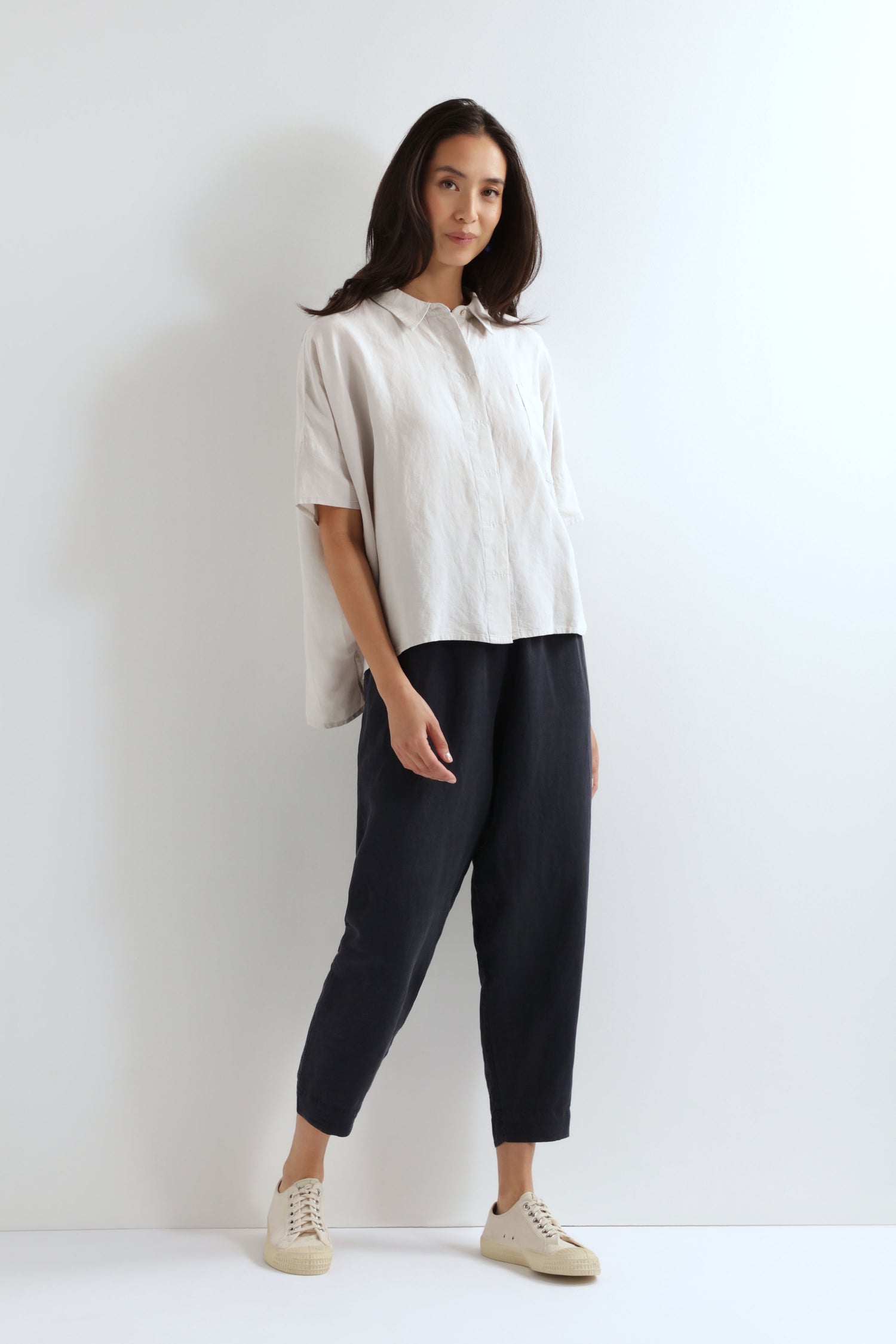 Adda Tencel Linen Boxy Shirt