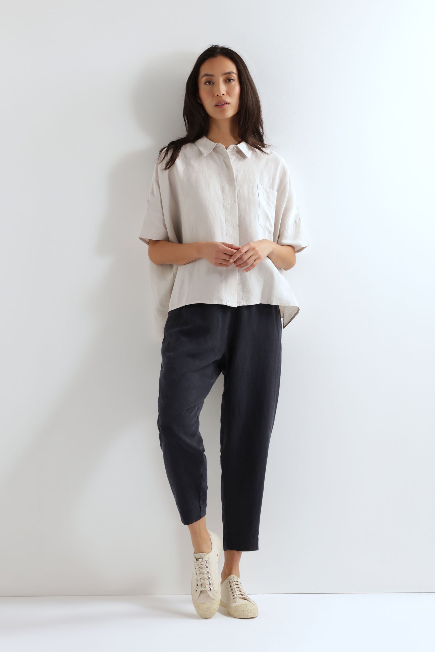 Adda Tencel Linen Boxy Shirt