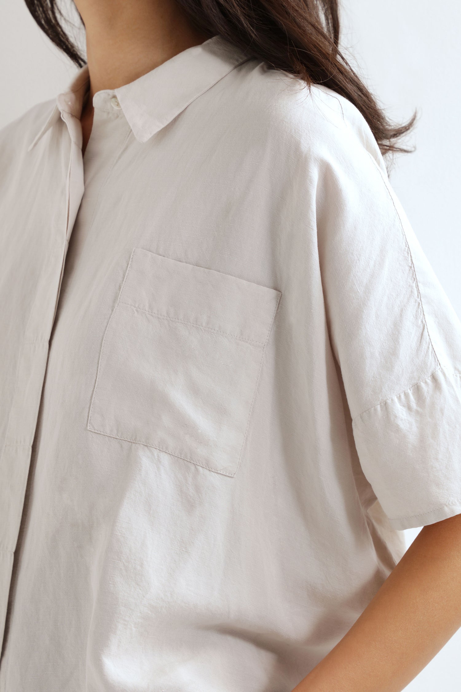 Adda Tencel Linen Boxy Shirt