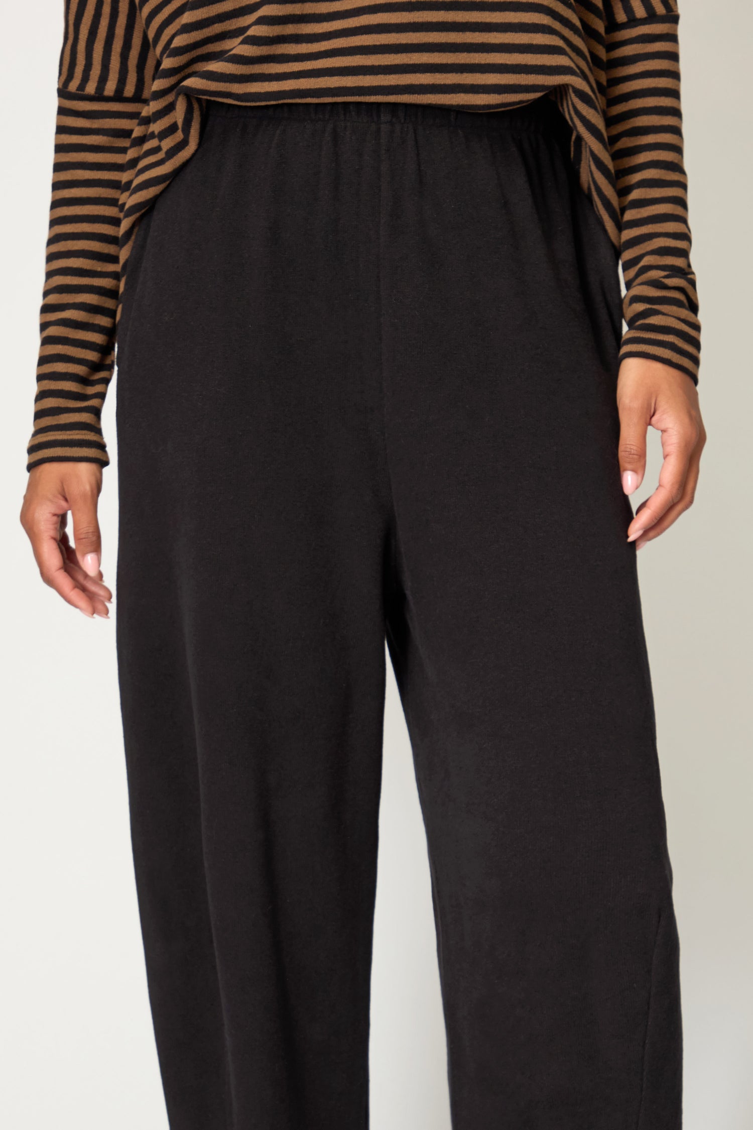 Black Soft Fleece Bubble Trousers