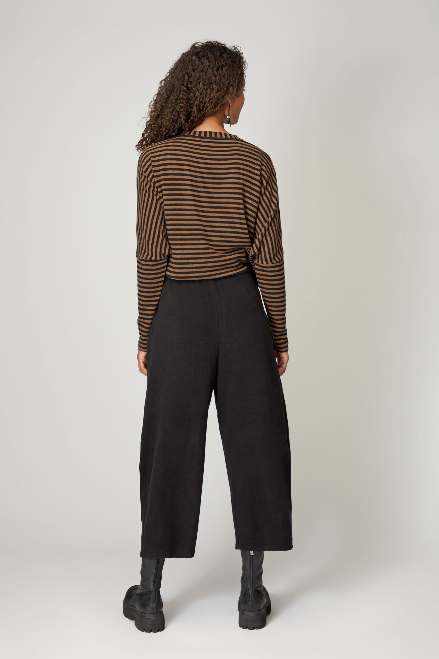 Black Soft Fleece Bubble Trousers