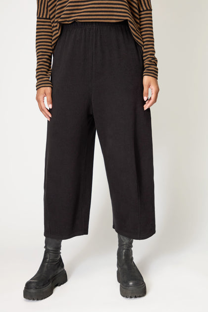 Black Soft Fleece Bubble Trousers