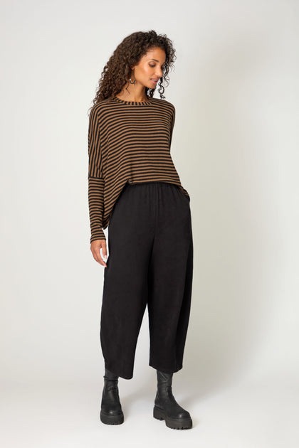 Black Soft Fleece Bubble Trousers