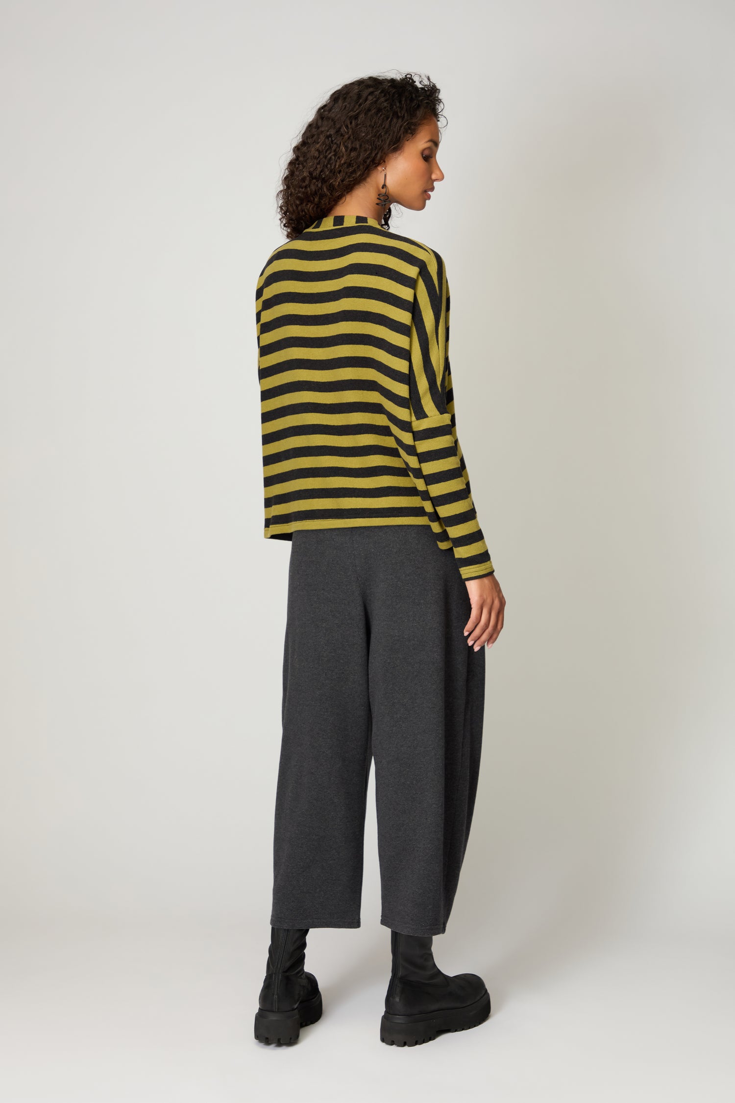 Olive Stripe Easy Top
