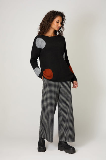 Multi Spot Knit Top