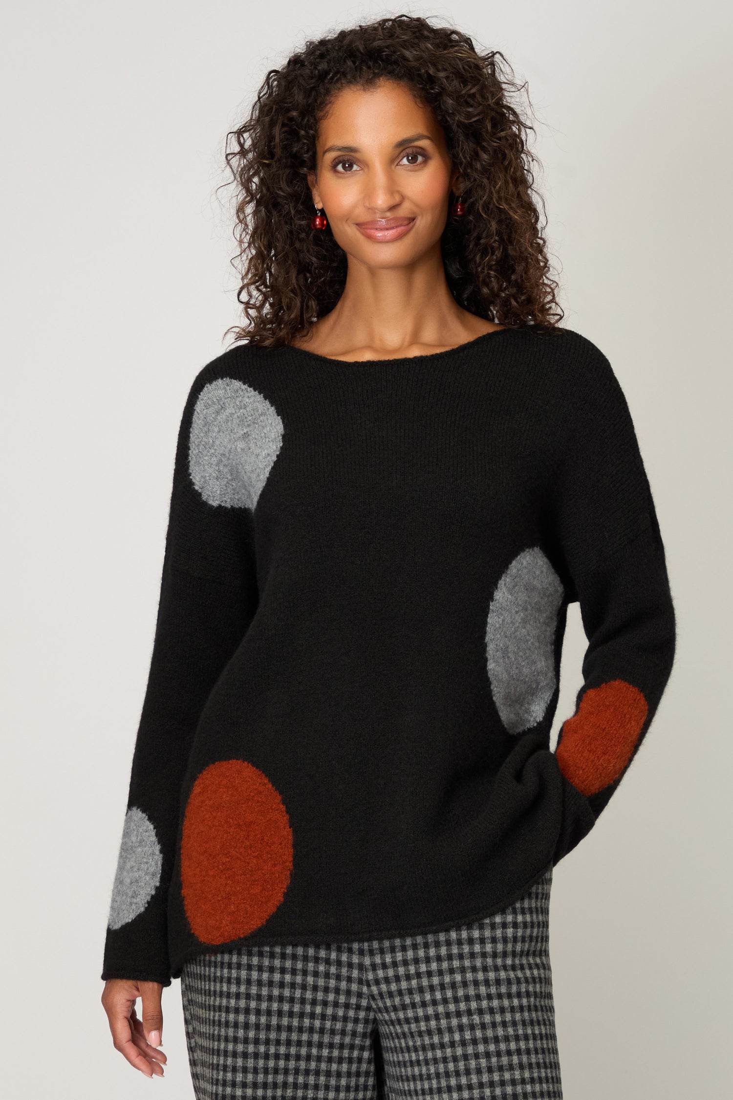 Multi Spot Knit Top