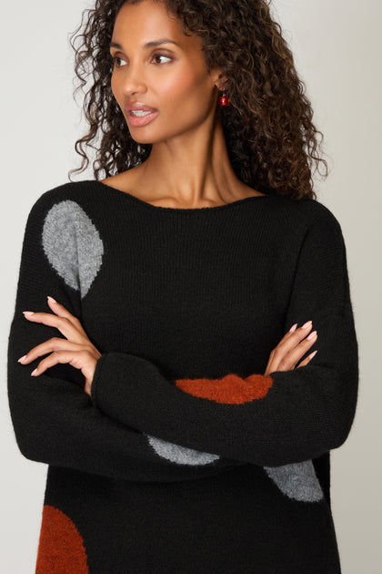 Multi Spot Knit Top
