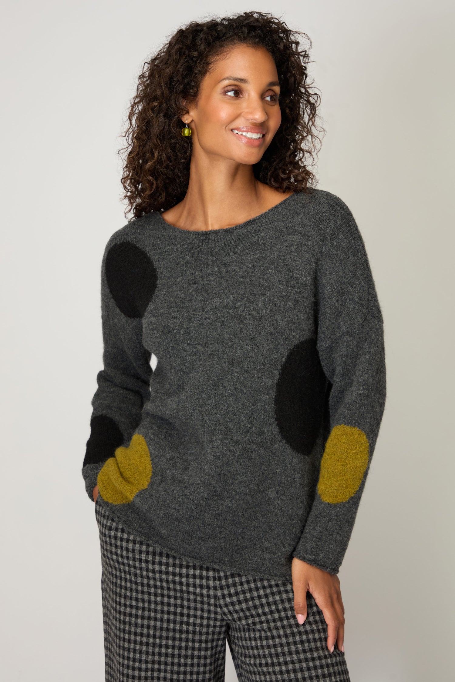 Multi Spot Knit Top
