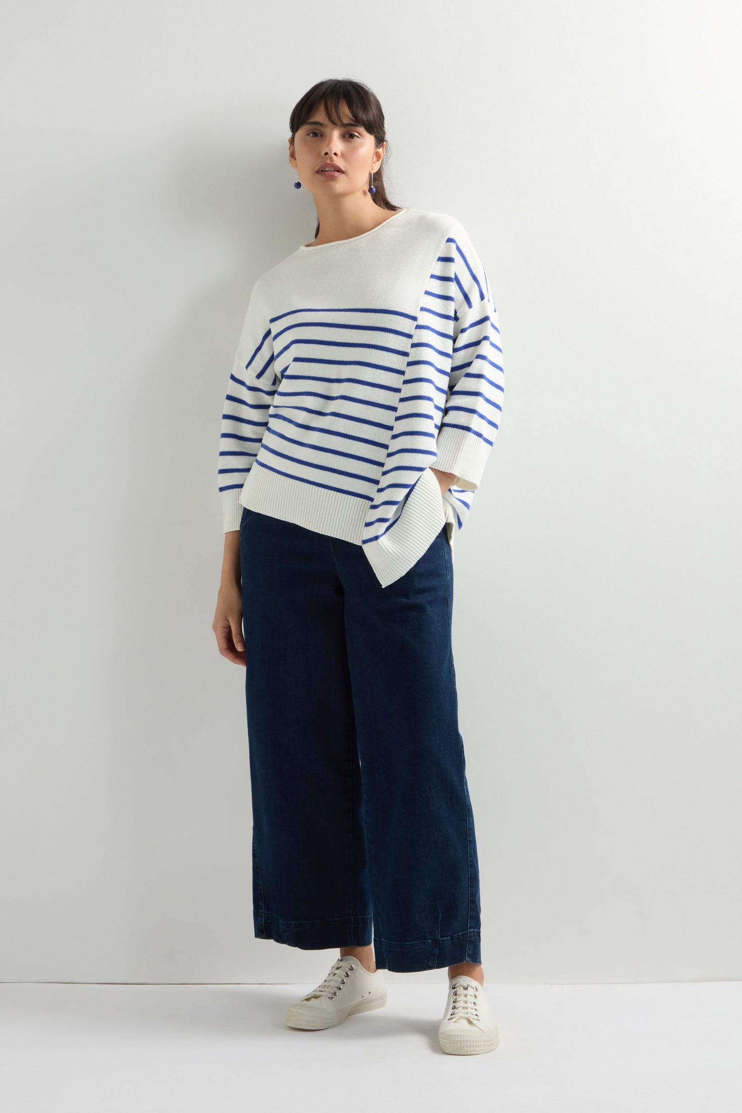 Asymmetric Stripe Knit