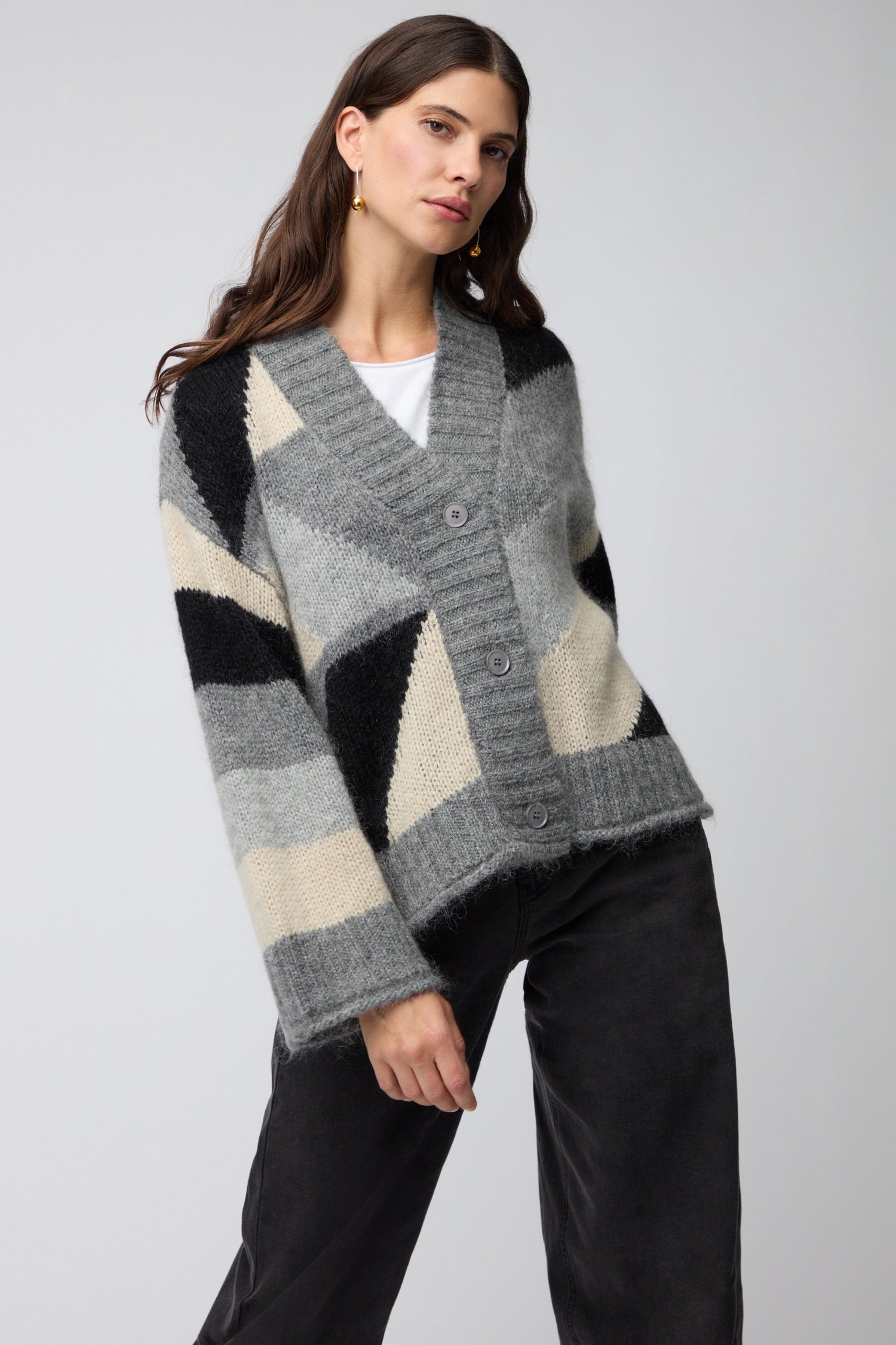 Colour Block Cardi