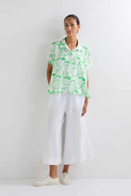Swirl Print Boxy Shirt