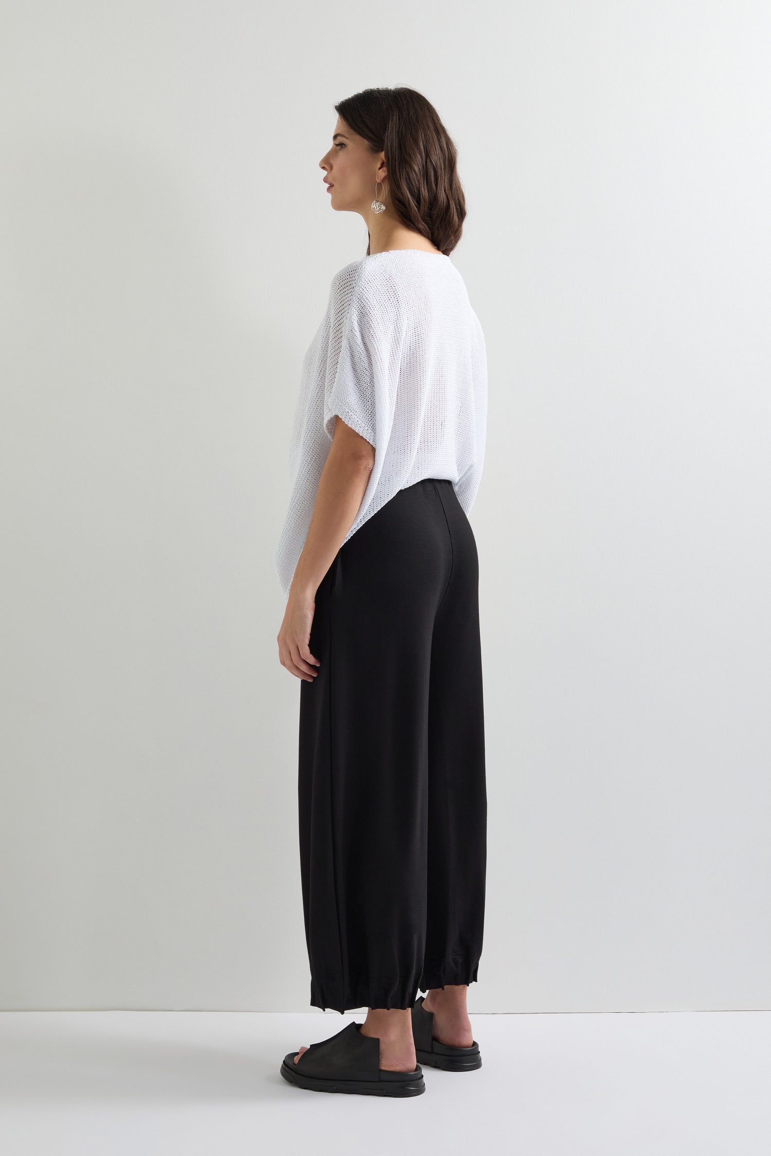 Tuck Detail Hem Jersey Trouser