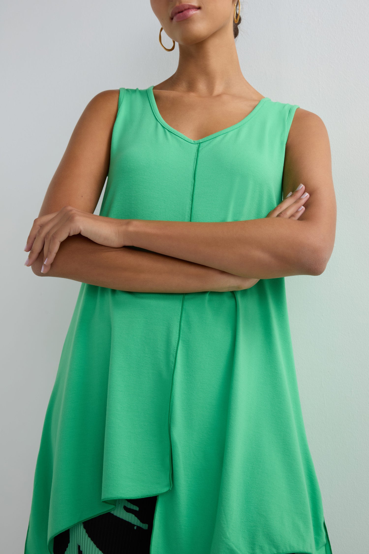 Long Seamed Front Vest