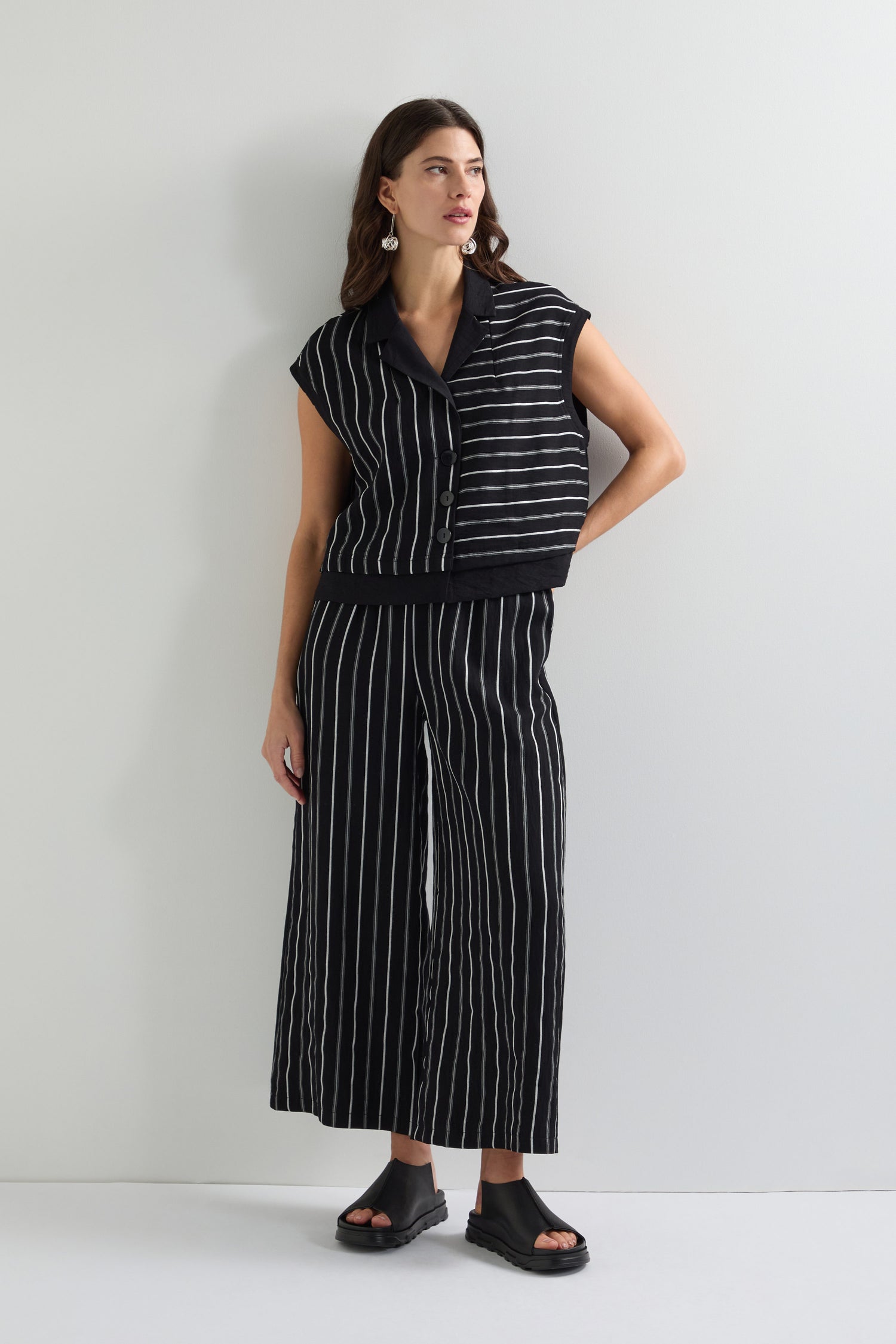 Narrow Stripe Wide Waistcoat