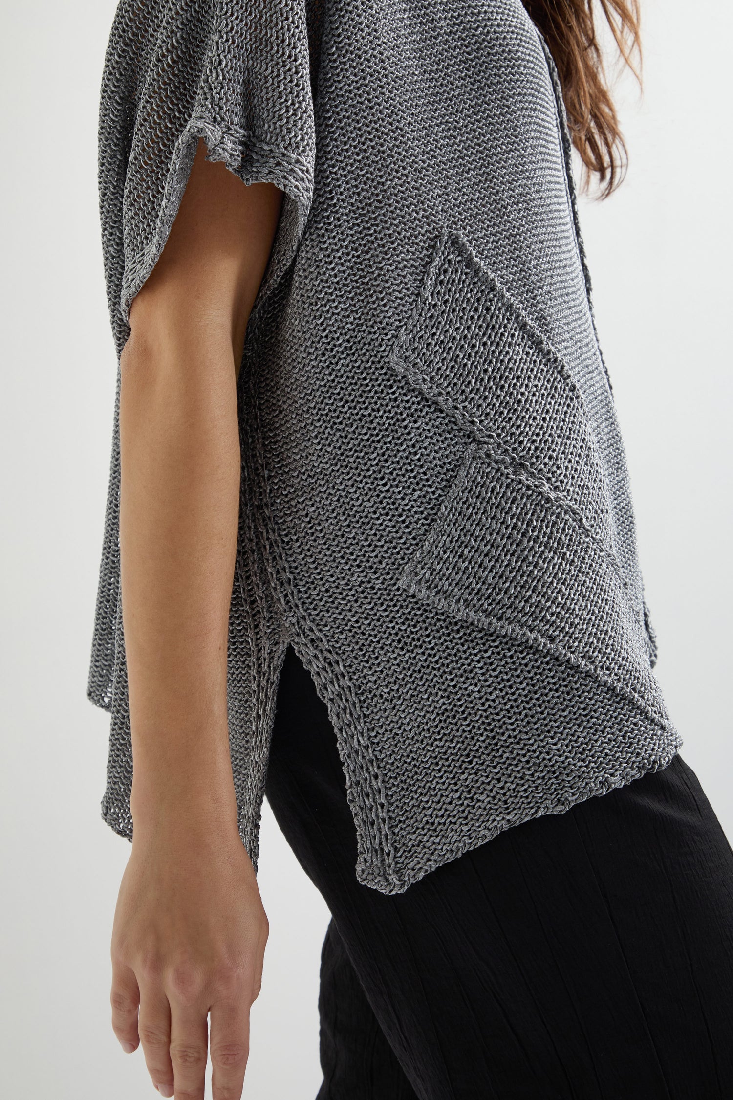 Patched Loose Weave Knit