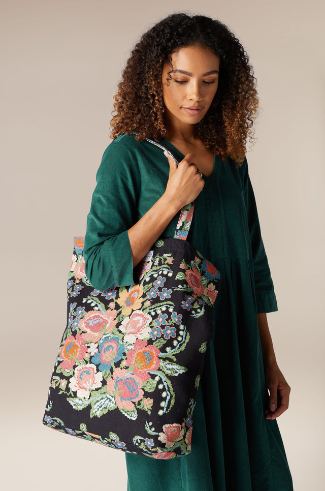 Floral canvas bag hotsell