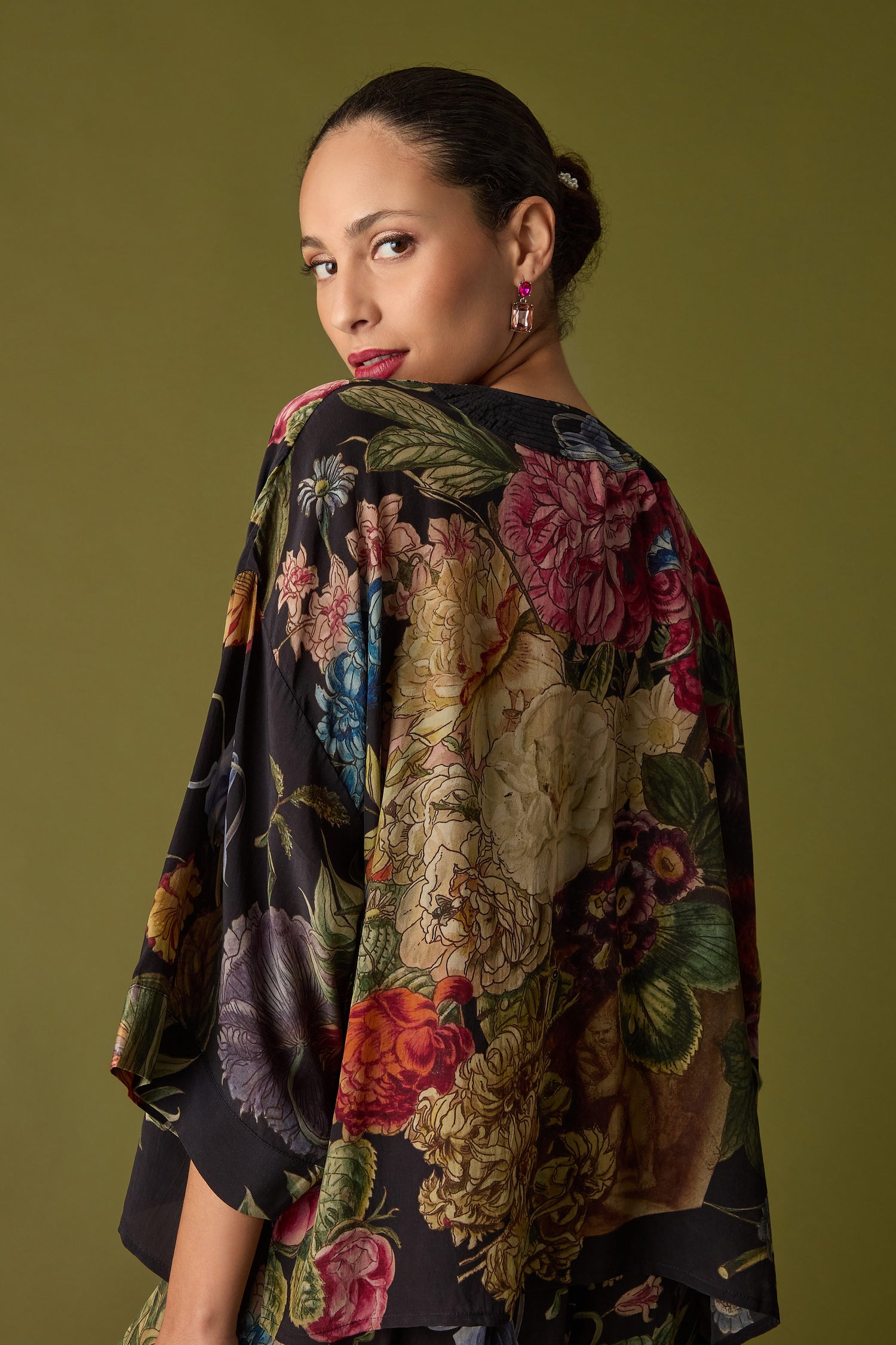 Primula Crepe Kimono