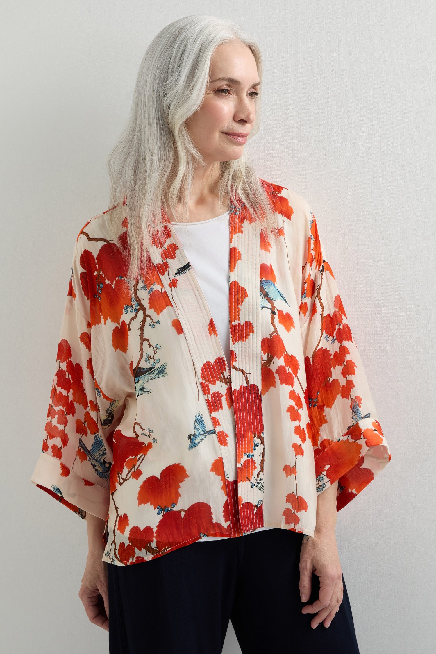 Acer Print Kimono