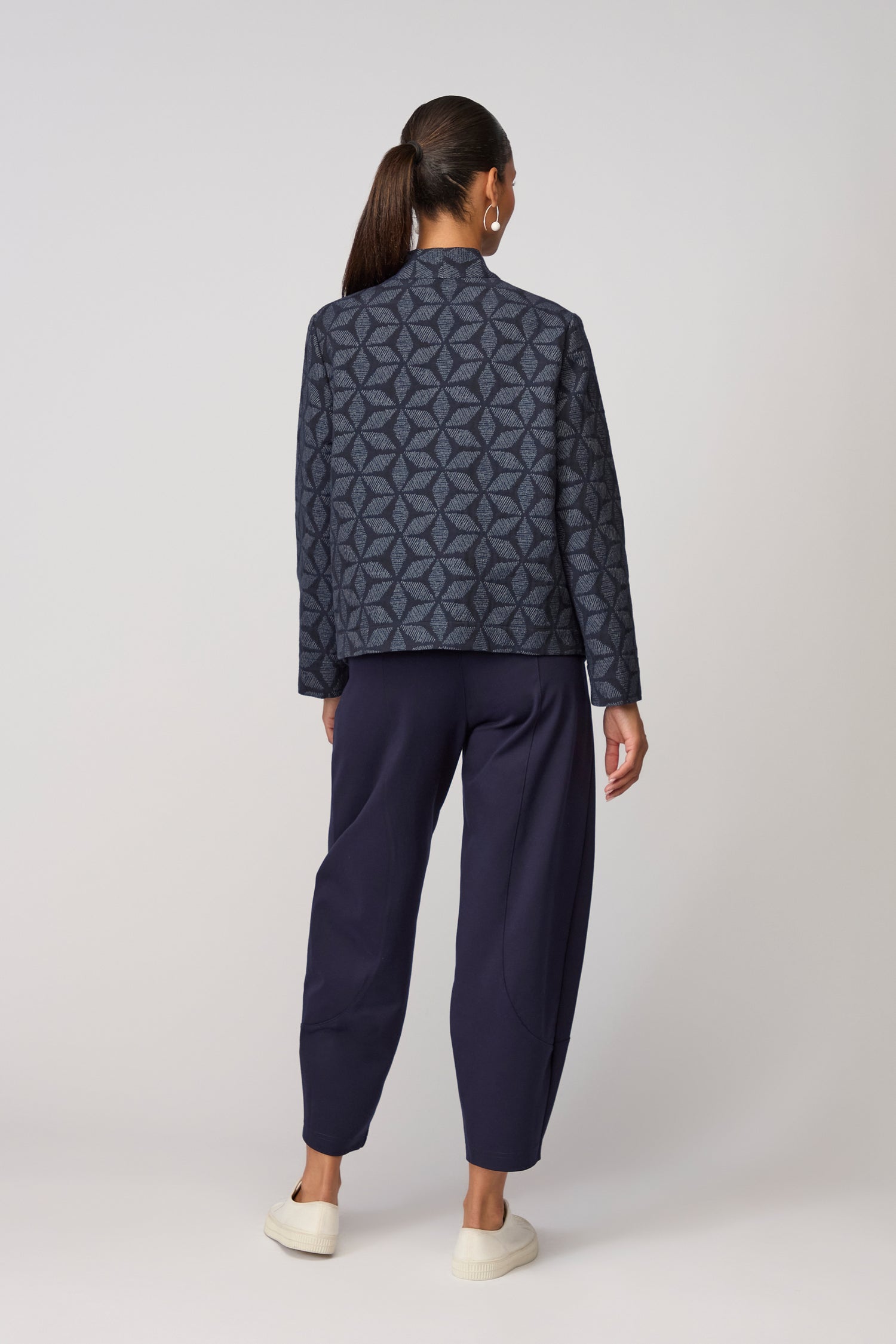 Diamond Floral Indigo Jacket