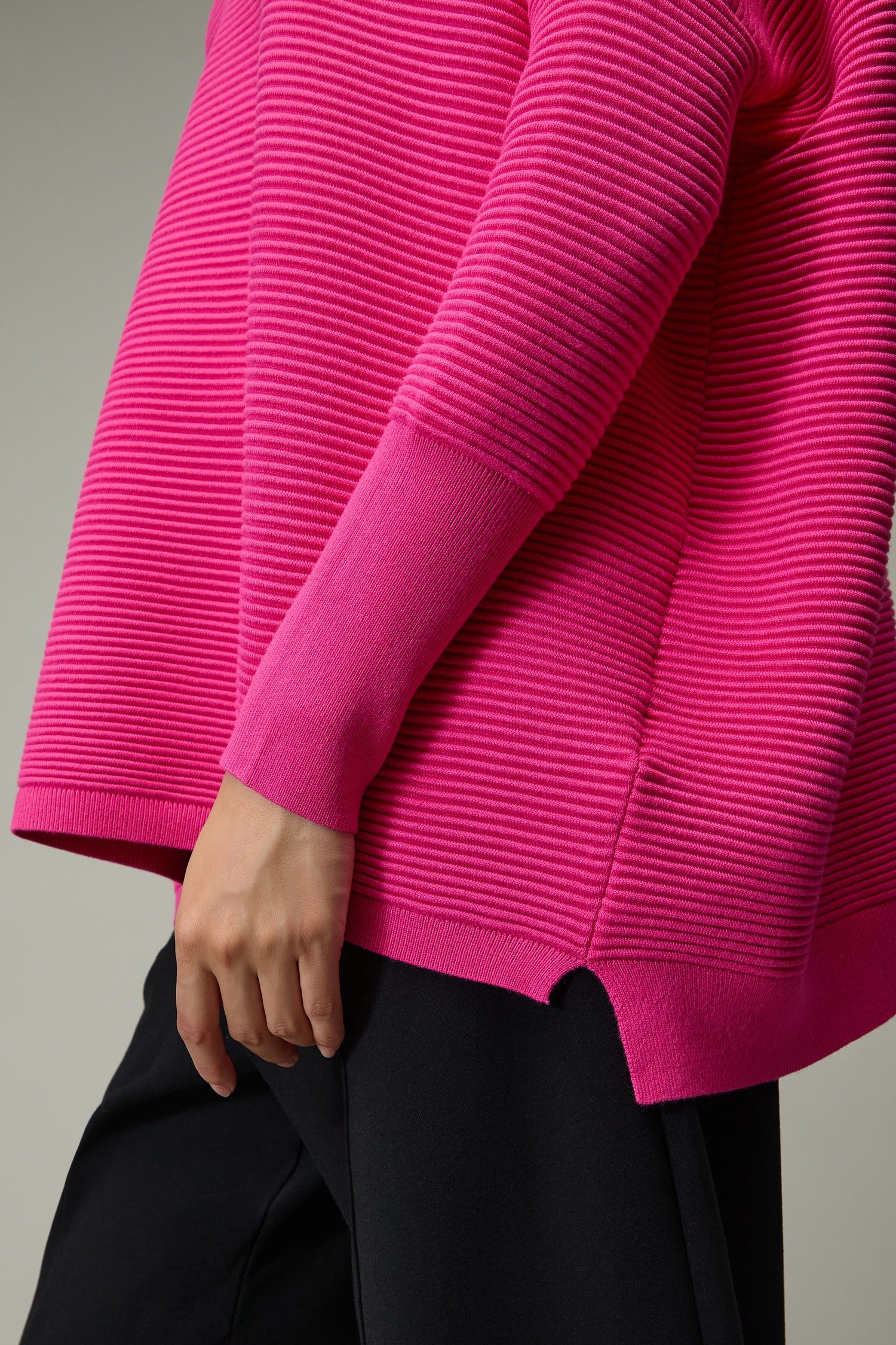 V Neck Ribbed Jumper