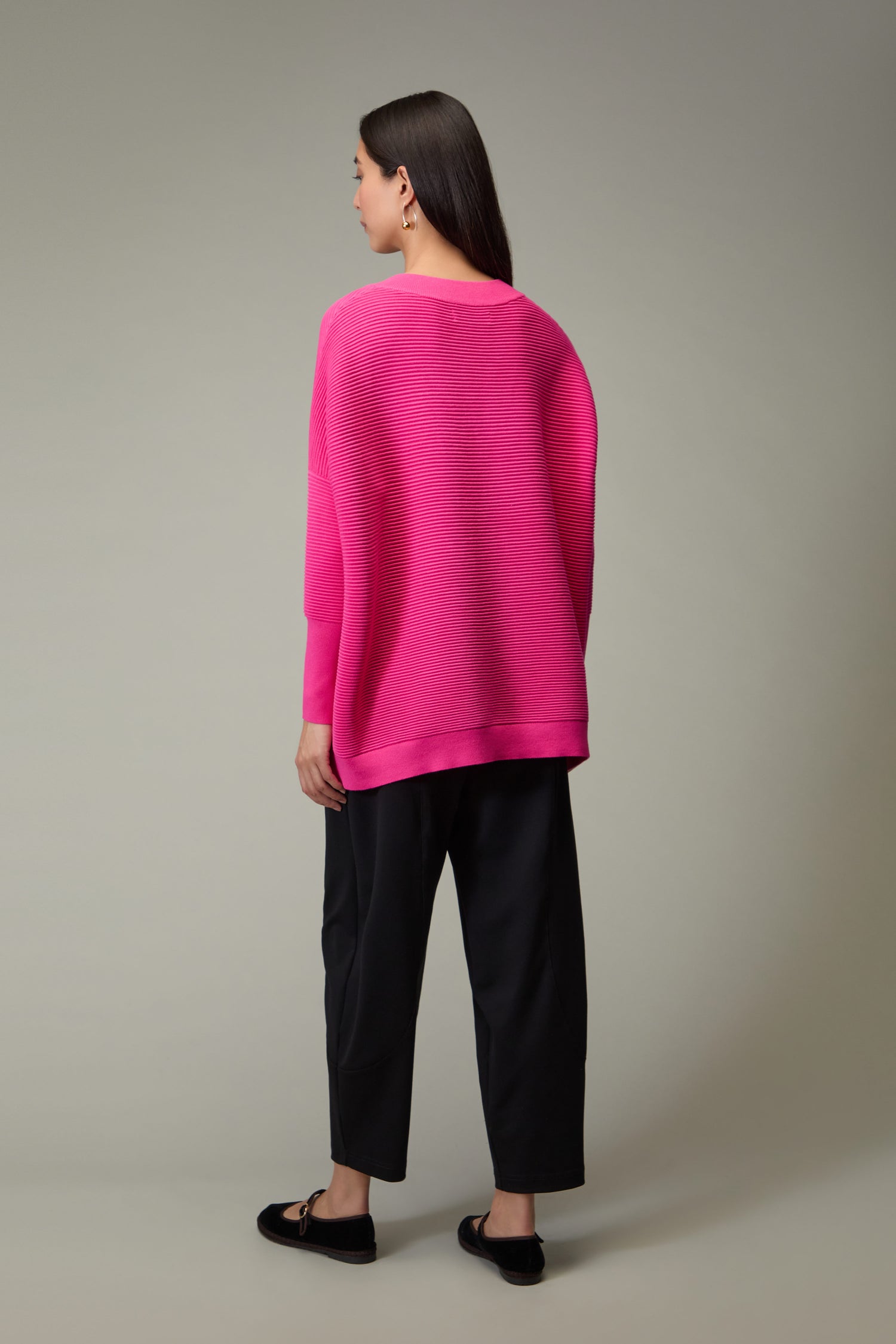 V Neck Ribbed Jumper