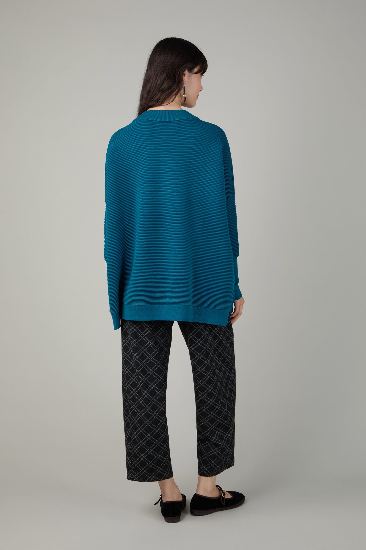 V Neck Ribbed Jumper