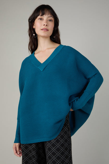 V Neck Ribbed Jumper