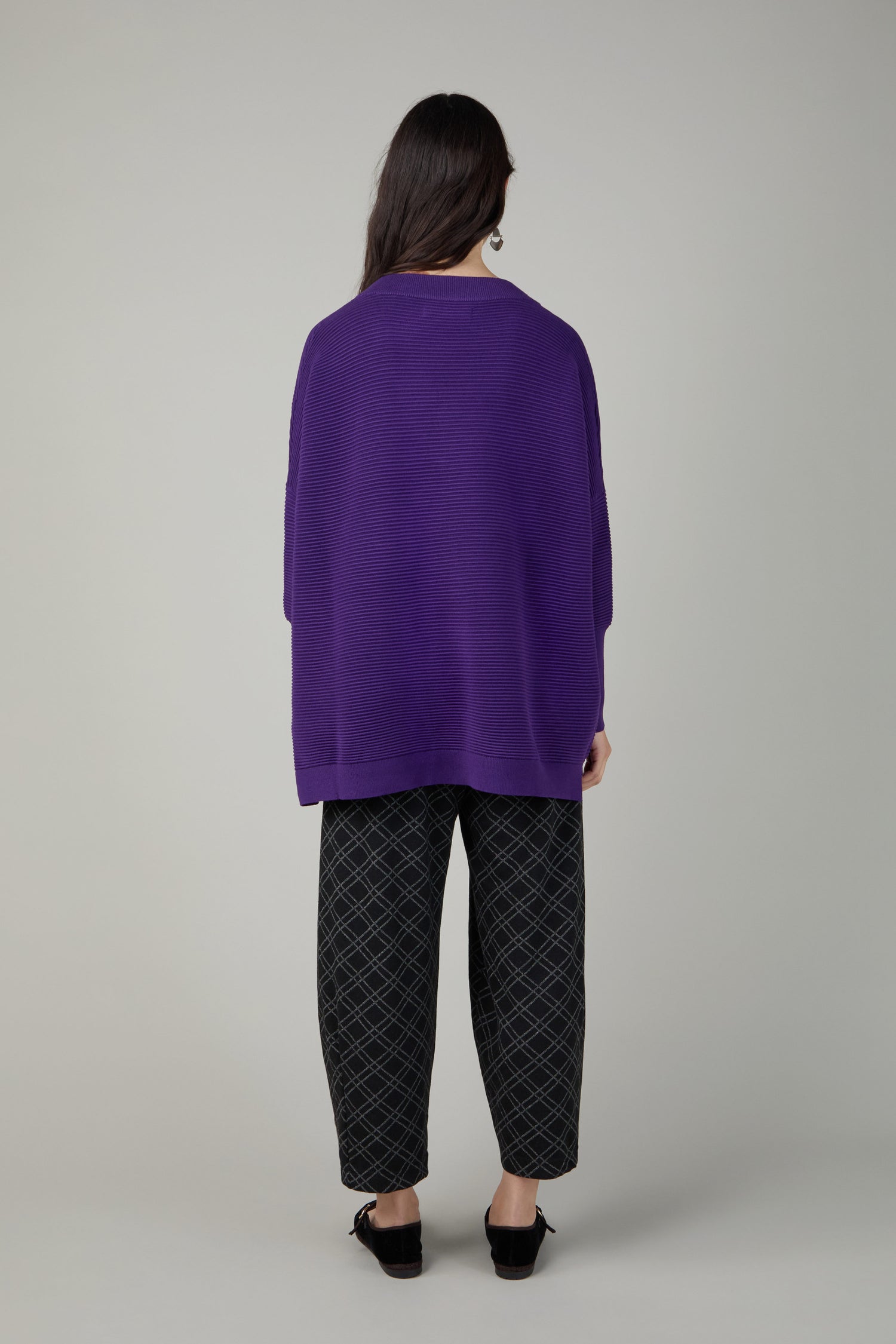 V Neck Ribbed Jumper