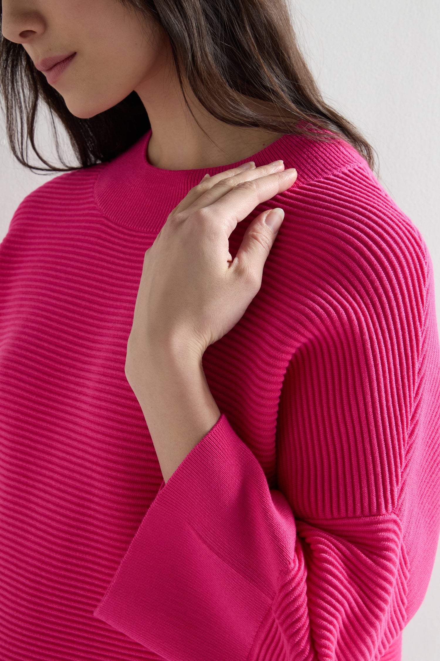 Wide Sleeve Ribbed Knit