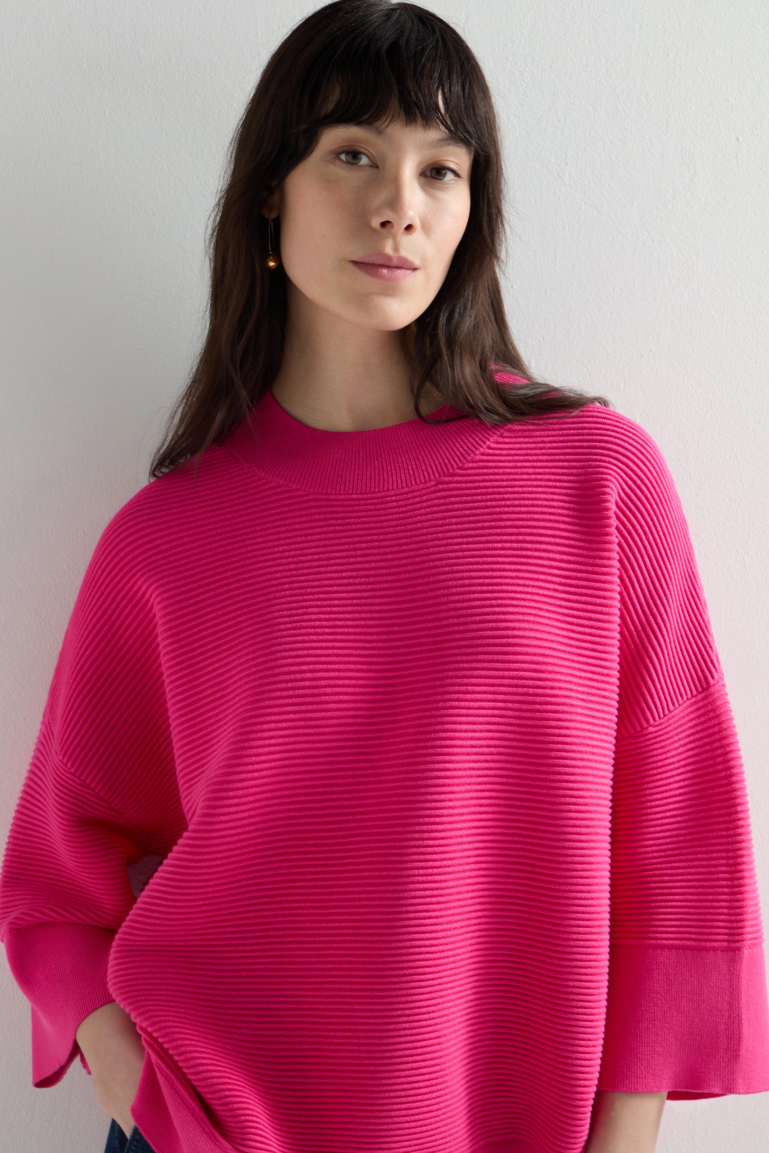 Wide Sleeve Ribbed Knit